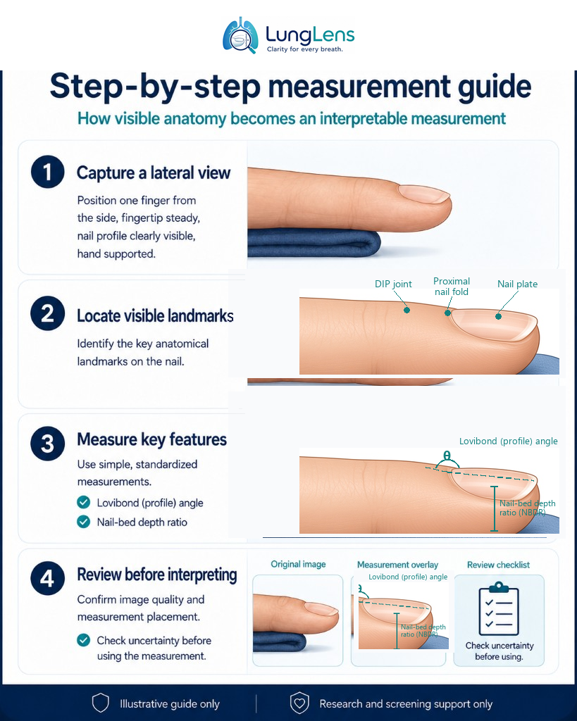 Measurement guide showing profile angle and depth ratio